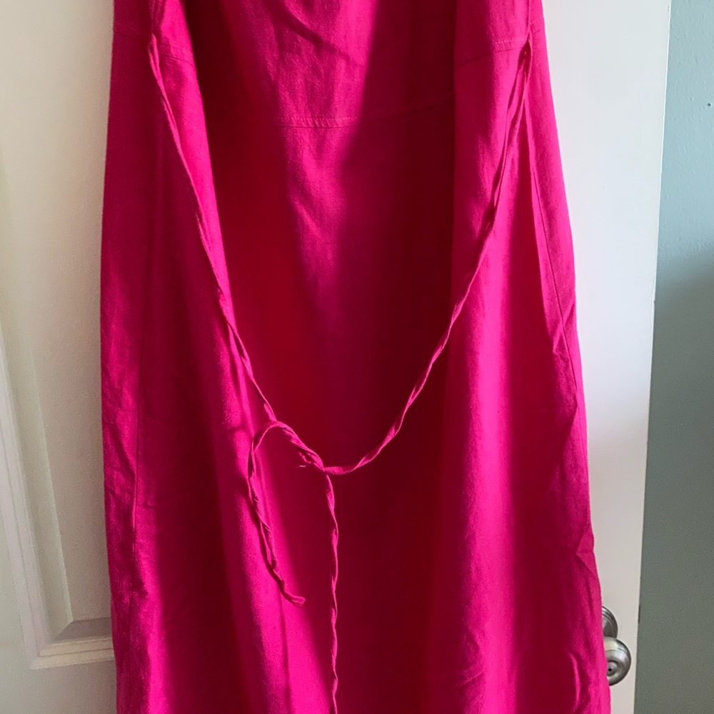 Sag Harbor Pink linen midi dress - Picture 5 of 12